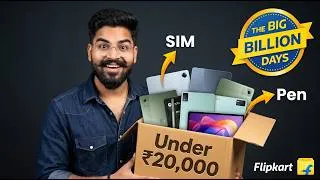 Thumbnail: Best Tablet under 20000 in India for Students with Pen & SIM 🔥 Flipkart Big Billion Days 2026