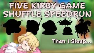 Thumbnail: 💙🐶💙 Cute Puppy Speedruns FIVE Kirby Games... at RANDOM!? Watch-a-thon Day 30!
