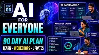 Thumbnail: Don’t Learn AI Randomly! Follow This 90-Day AI Plan + Upcoming Workshops