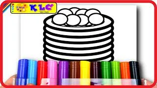 Thumbnail: ( Food ) Cake and BIG Marker Pencil Coloring/Cake Glitters/🎂✨ Fun&Art for Kids | KLC KIDS TABLE 🎨