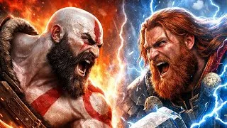 Thumbnail: Future Thor vising Kratos 🔥 @gaming #godofwar #gaming #trending #shortsfeed #shorts 
