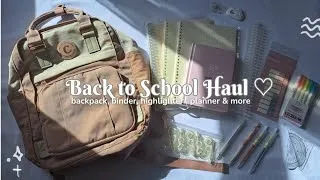Thumbnail: BACK TO SCHOOL STATIONARY UNBOXING HAUL 🌷🛒 backpack, binder, highlighter & more ♡
