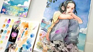 Thumbnail: Using cheap art supplies [relaxing art video] subtitles only