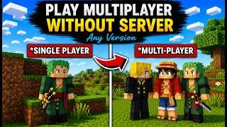 Thumbnail: How to Play Multiplayer Without a Server in Minecraft Java & SKLauncher (Any Version)