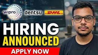 Thumbnail: DHL , Wipro , Dentsu Hiring Drives | 2026, 2025 Batch| Off Campus Drives |Latest Freshers Hiring