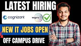 Thumbnail: Latest Hirings | Wipro , Cognizant , CBTS | Off Campus Drive | 2026, 2025 Batch | Freshers Hiring