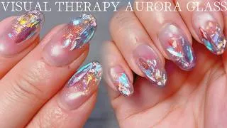 Thumbnail: [ASMR] Aurora Glass Nails on Long Extensions 💅 No Talking / Satisfying Nail Art