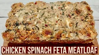 Thumbnail: EASY Chicken Spinach and Feta Meatloaf Recipe | How to make the BEST Homemade Meatloaf