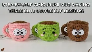 Thumbnail: For Coffee Lovers! ☕️ Amigurumi Cup Keychain Pattern