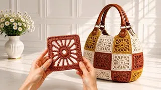 Thumbnail: 🔥 DON’T MISS THIS! Turn Simple Crochet Squares Into a Stunning Bag