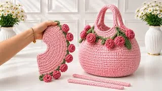 Thumbnail: How to Crochet This Beautiful Rose Bag | Easy Crochet Handbag Tutorial