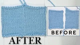 Thumbnail: How to Seam Stockinette Knitting with Mattress Stitch Easy Step-by-Step Tutorial Beginner Friendly