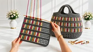 Thumbnail: How to Make a Stunning Crochet Motif Bag 👜 | Colorful & Easy Step-by-Step Pattern