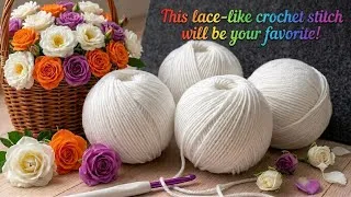 Thumbnail: This is the most elegant and beautiful lace-like crochet blanket or scarf pattern you'll ever see.