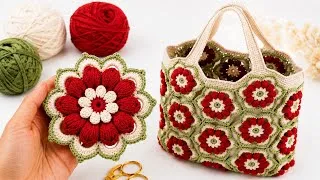 Thumbnail: 😍 Turn This Beautiful Crochet Flower Motif Into a Stunning Tote Bag! | Easy Granny Square Tutorial