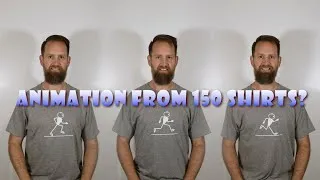 Thumbnail: 150 days in a different shirt each day... Can you create a flip-book animation with t-shirts?