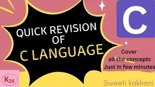 Thumbnail: Quick Revision of C Language || Important Questions of C language | #clanguageinterviewquestions