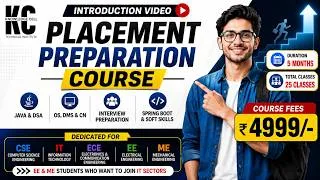Thumbnail: PLACEMENT PREPARATION COURSE 2026 | Crack IT Jobs | 25 Classes | Career Guidance | Admission Open