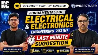 Thumbnail: FUNDAMENTALS OF ELECTRICAL & ELECTRONICS ENGINEERING | Last Minute Suggestion | Diploma 2nd Semester