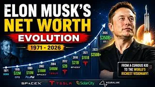 Thumbnail: 🚀 Elon Musks Net Worth Evolution 1971 2026