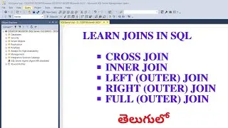 Thumbnail: SQL Beginners Tutorial Part8: JOINS in SQL(CROSS JOIN,INNER JOIN,LEFT JOIN,RIGHT JOIN & FULL JOIN)