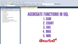 Thumbnail: SQL Beginners Tutorial Part5: Aggregate functions in SQL(SUM, COUNT, AVG, MAX & MIN) & CAST function