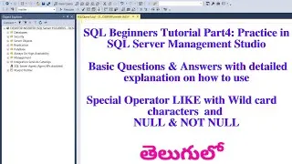 Thumbnail: SQL Beginners Tutorial Part4: Special Operator LIKE with Wild card characters and NULL & NOT NULL