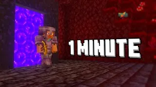 Thumbnail: Full Netherite Armor Speedrun in 1 Minute