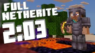 Thumbnail: Minecraft Full Netherite Speedrun Seed (2:03)
