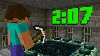 Thumbnail: Minecraft Bedrock 1.21 Speedrun in 2:07