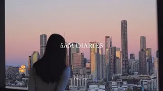 Thumbnail: 5AM Diaries | New Morning Routine 🌷 | Waking up early to recharge for the day | Banana Brownies 🍫