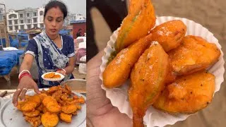 Thumbnail: Hardworking Woman Selling Begun Pokoda of Puri Sea Beach | India Street food 