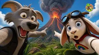 Thumbnail: 🌋🐺 Wolf and the Seven Little Goats | The Volcano Is Erupting?! 😱 Epic Prank Gone Wrong! | KONDOSAN