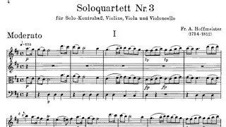 Thumbnail: Franz Anton Hoffmeister - "Soloquartett No.3" for Solo-Double Bass, Violin, Viola and Cello