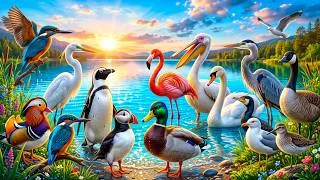 Thumbnail: WATER BIRDS Sounds & Name a for Kids 🦆 Learn Aquatic Birds with Real Sounds | Birds Names