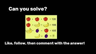 Thumbnail: Math puzzle #brainteaser