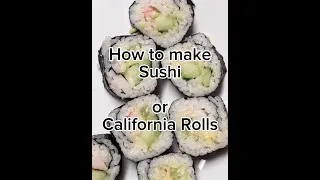 Thumbnail: How to make a sushi roll or California roll #sushi #californiaroll #bamboo #avocado #crab