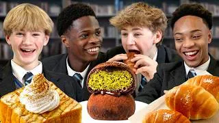 Thumbnail: British Highschoolers try Korean Viral Desserts (ft.Dubai Chewy Chocolate)