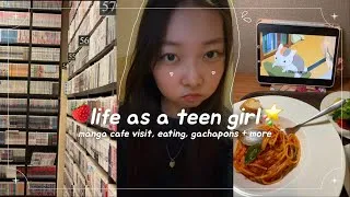 Thumbnail: cozy winter vlog of a teen 🫧 manga cafe, gachapons, shopping, going to driving school + more!!
