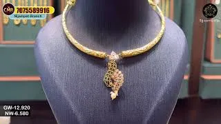 Thumbnail: 6.5గ్రాములనుండే అందమైన kante నెక్లెసస్/Lightweight necklaces/Cmr legacy of jewellery/Hyderabad 