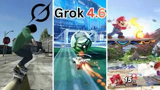 Thumbnail: Grok 4.6 Recreated 3 Games… The Results Were Weird