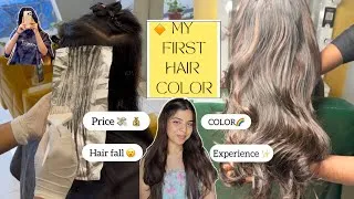 Thumbnail: I never did 🫢My First Hair Color experience 🌈| Honest Reaction & Before-After Reveal ✨#trending