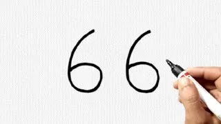 Thumbnail: How to Draw a Dog with Number 66 | Easy Drawing Tutorial