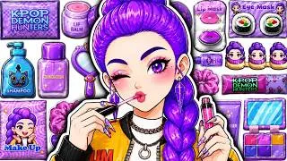 Thumbnail: Paper DIY💖🌈Kpop Demon Rumi Makeup 💄 Couple Rumi x Jinu Family Colorful Beauty Makeover ASMR