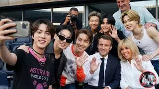 Thumbnail: Jin and BTS Members Share Unforgettable Moments with the French President at BTS's Paris Concert💜