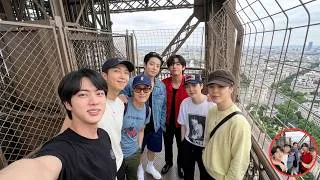 Thumbnail: 5 Minutes Ago! Jin Creates a Memorable Moment with BTS at the Top of the Eiffel Tower in Paris