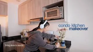 Thumbnail: condo kitchen makeover, grocery restock, & cooking at home 🍳🍚 | living alone in manila