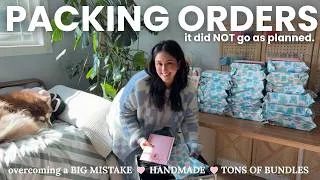 Thumbnail: we made a BIG mistake 😭 prepping TONS of Products + Packing Orders