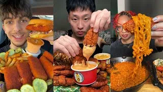 Thumbnail: TIKTOK Mukbang Compilation | Wingstop, Raising Cane’s, Chick-fil-A, Dave’s Hot Chicken & More! 🍗🔥🍟🐔
