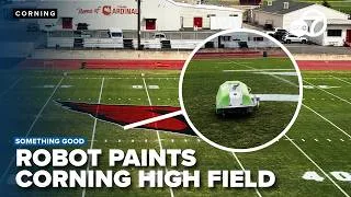Thumbnail: California high school uses unique robot to paint football field